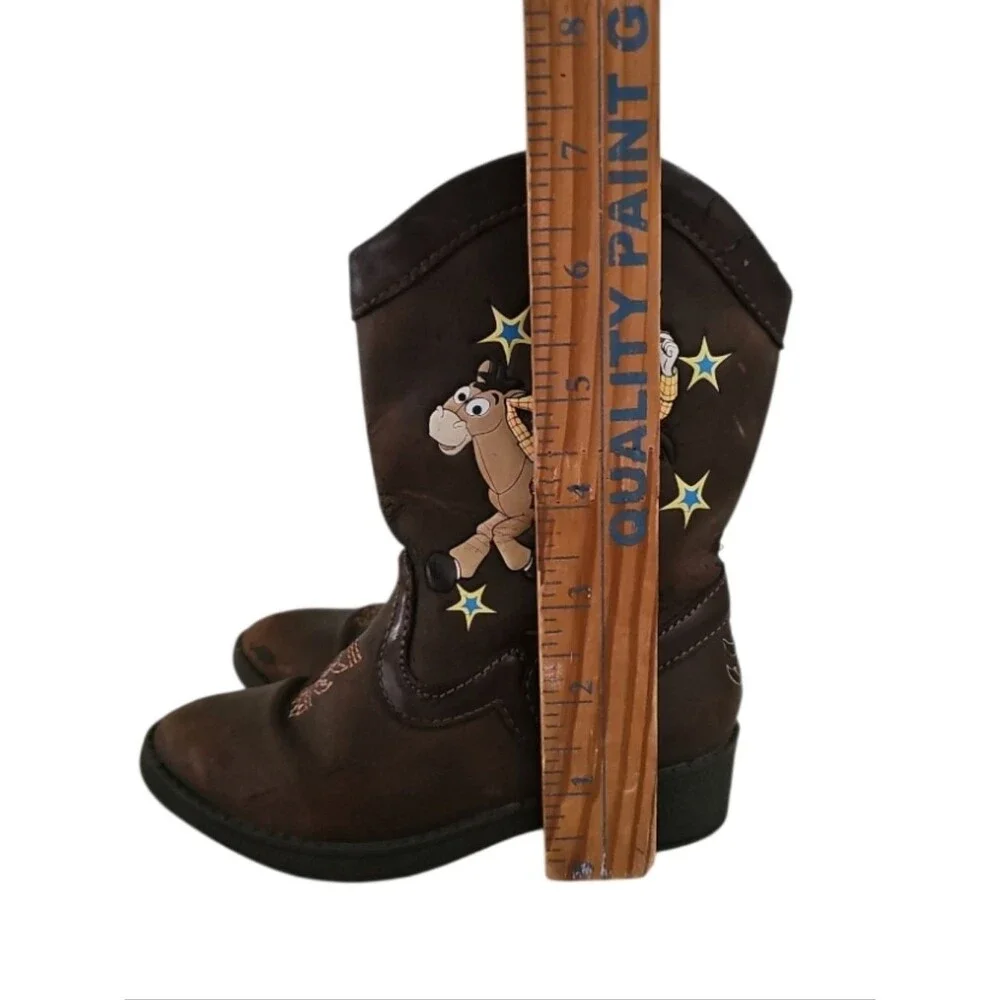 Disney Toy Story Woody Cowboy Boots Youth Size 8 Brown Western Costume Boots